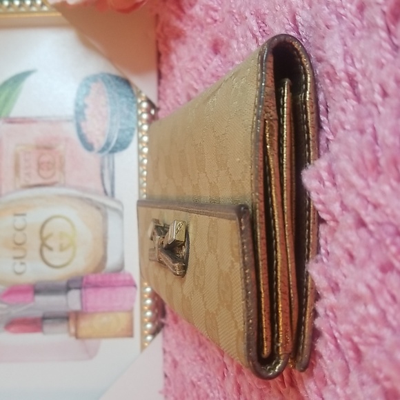 GUCCI Princy Gold Ribbon GG Monogram Long Wallet - Picture 8 of 8